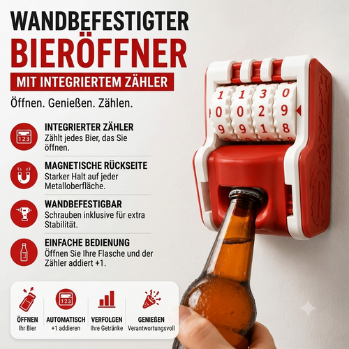 Bierflaschenzähler mit Öffner